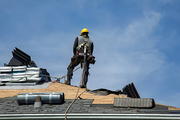 Professional Roofing technician working in East Olympia, WA